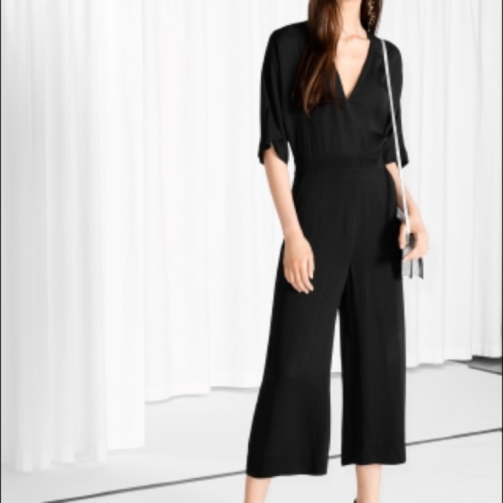 & Other Stories black wide-leg jumpsuit